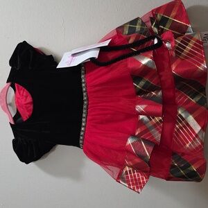 Red And Black Velvet Christmas Dress